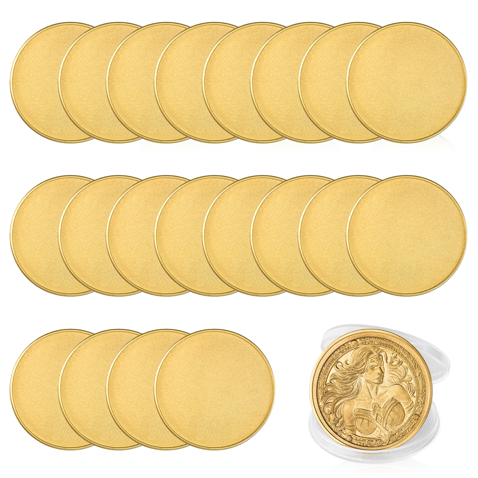 Blank 3mm Metal Coin(20pcs) for Laser Engraving