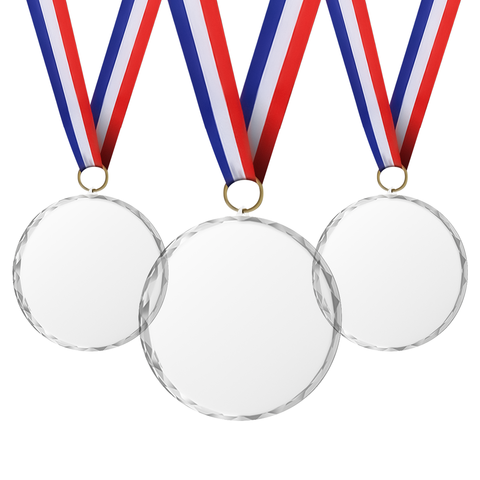 Blank Glass Medal for Laser Engraving