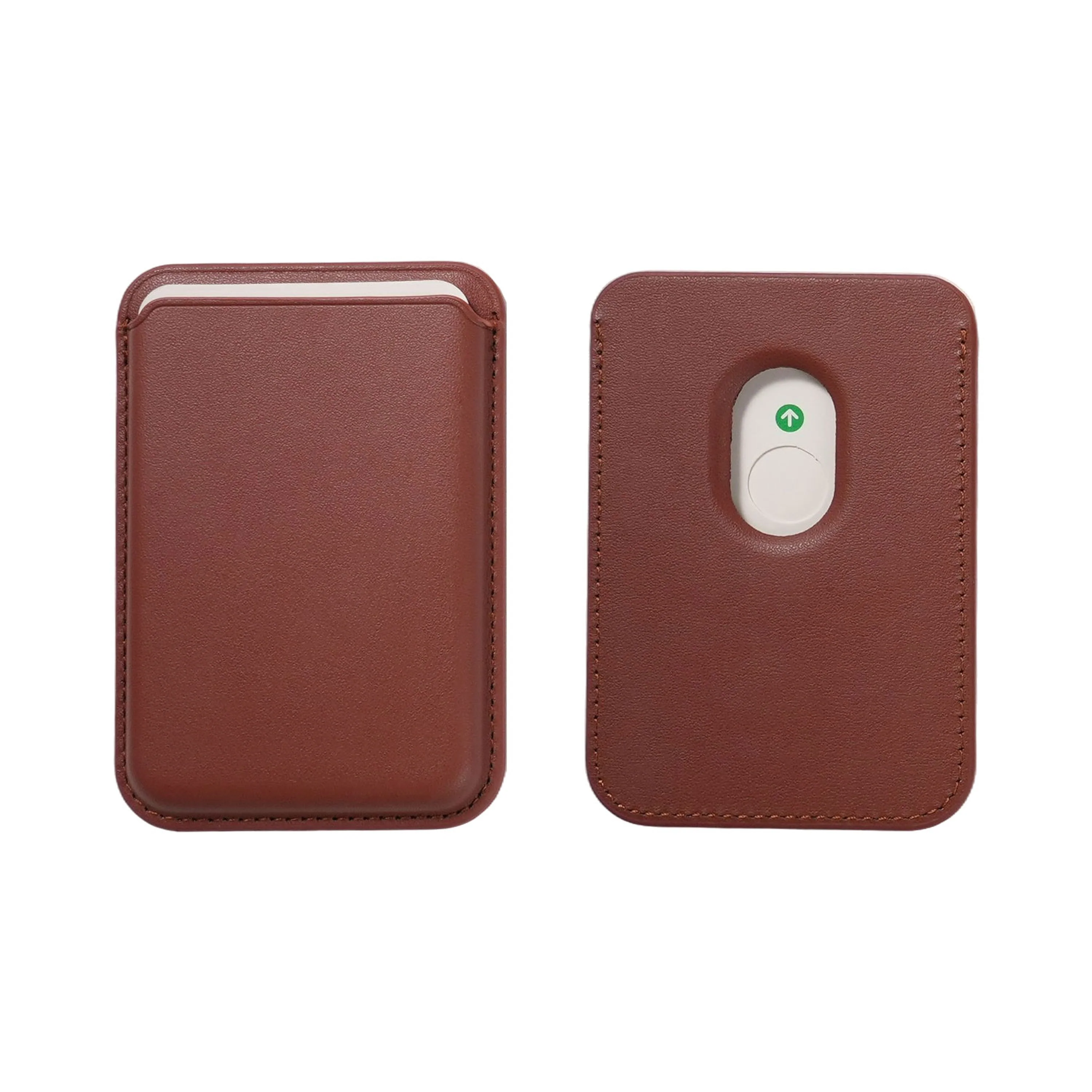 Blank Magnetic Leather Card Holder for iPhone -Suitable for Laser Engraving