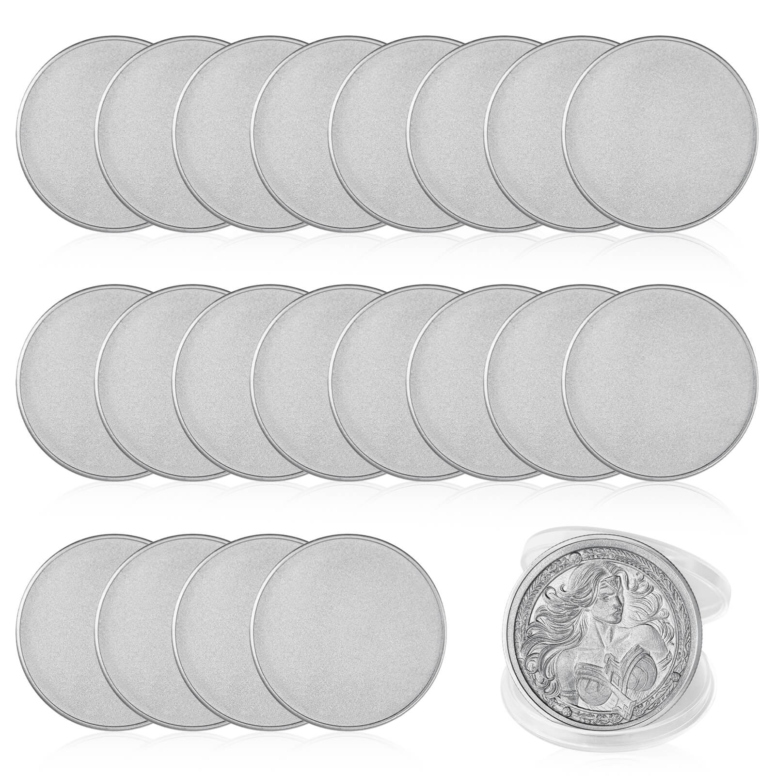 Blank 3mm Metal Coin(20pcs) for Laser Engraving