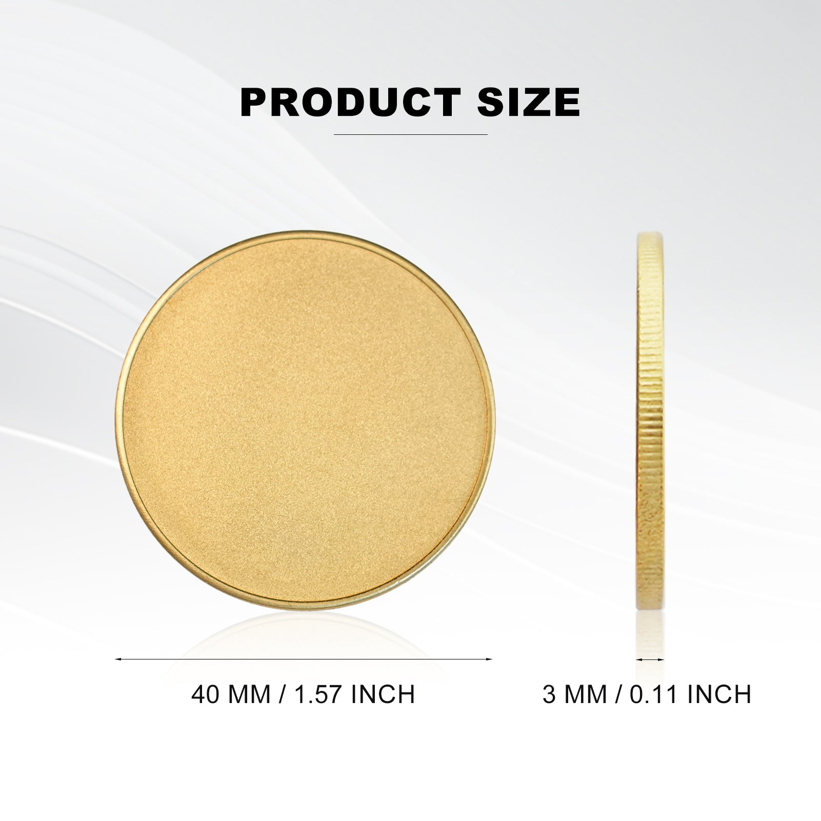 Blank 3mm Metal Coin(20pcs) for Laser Engraving