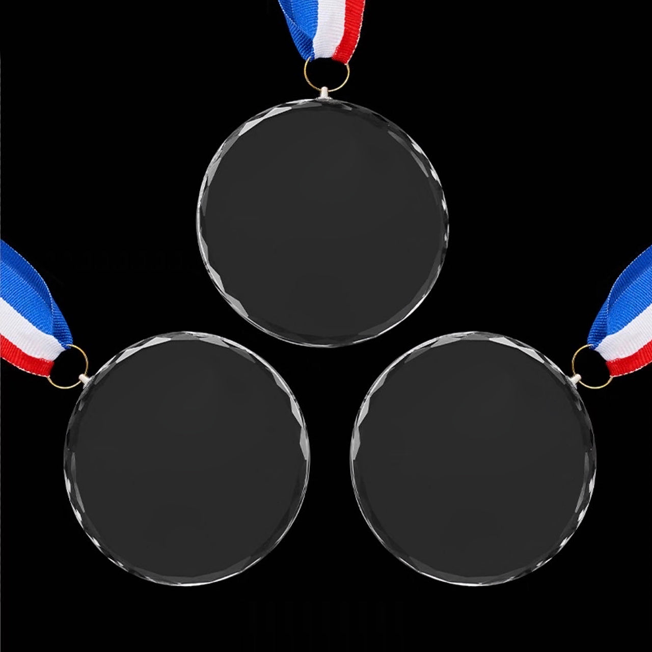 Blank Glass Medal for Laser Engraving