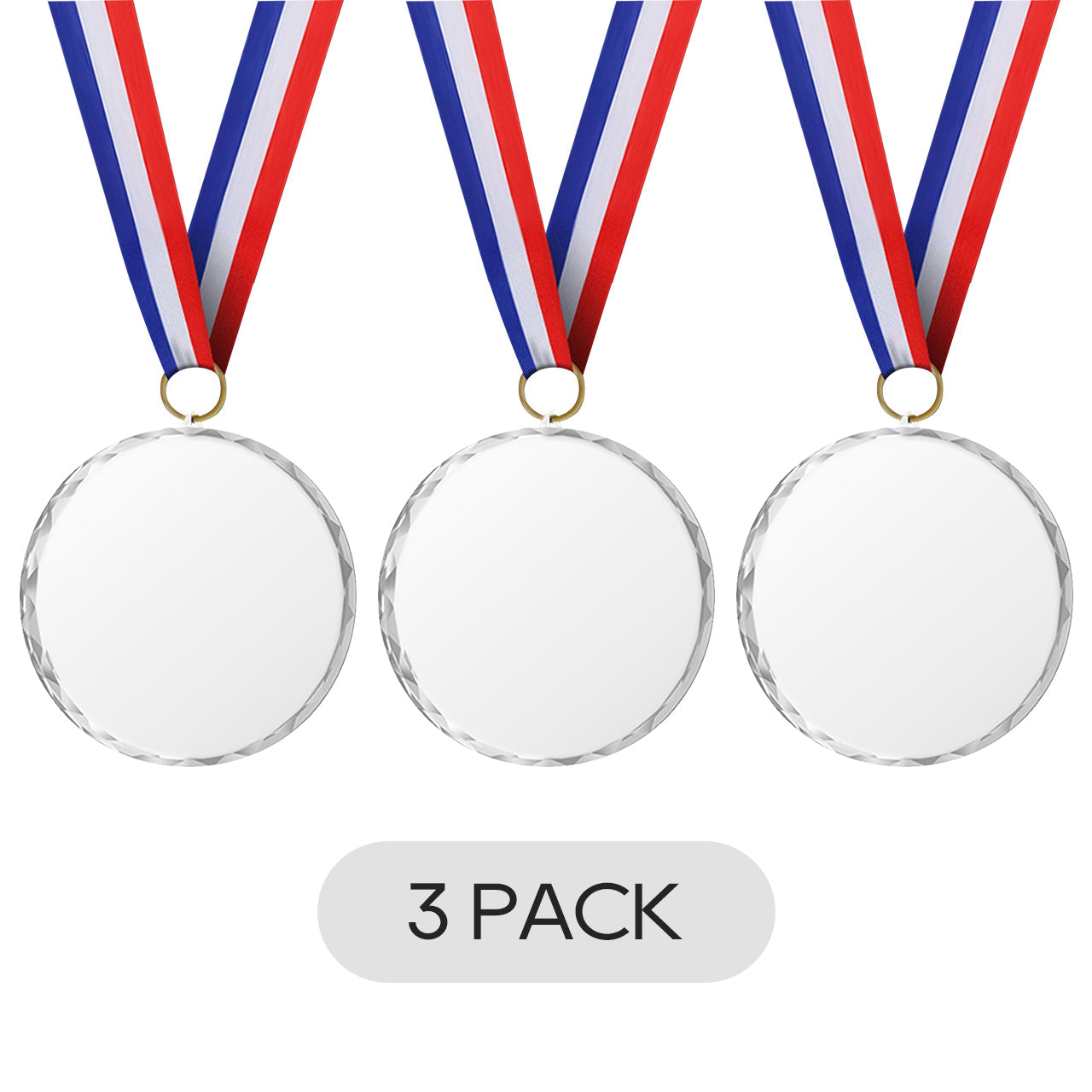 Blank Glass Medal for Laser Engraving