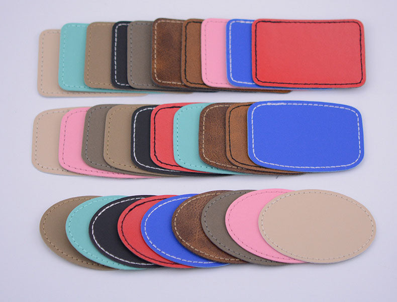 Customizable Blank PU Leather Patches — Ideal for DIY Hats, Pants, and Labels，Laser-Engravable Leather Tags
