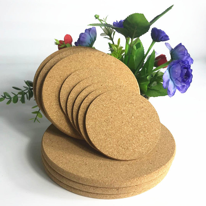 DIY Round Cork Coasters for Drinks