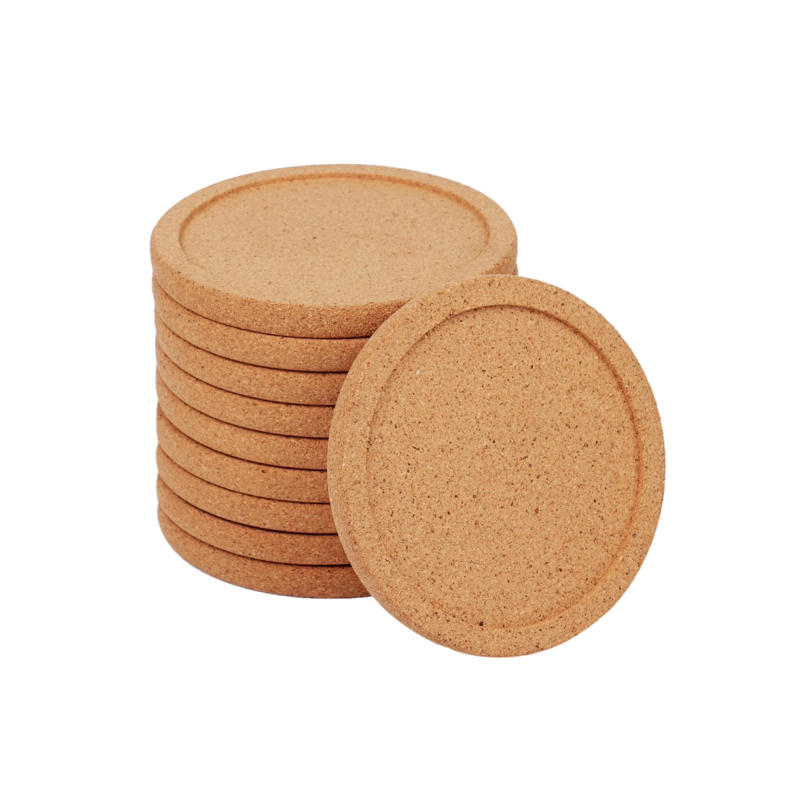 DIY Round Cork Coasters for Drinks