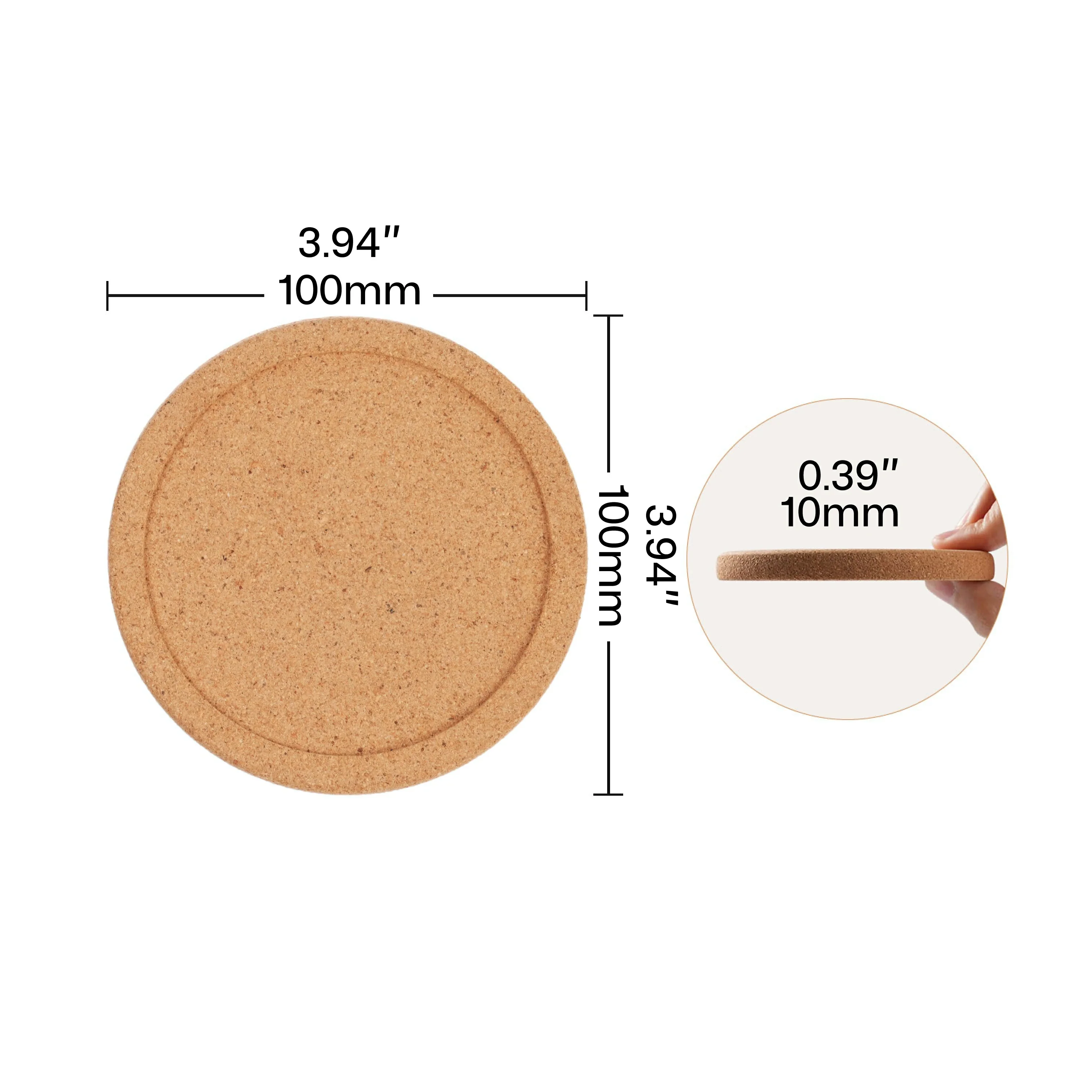 DIY Round Cork Coasters for Drinks