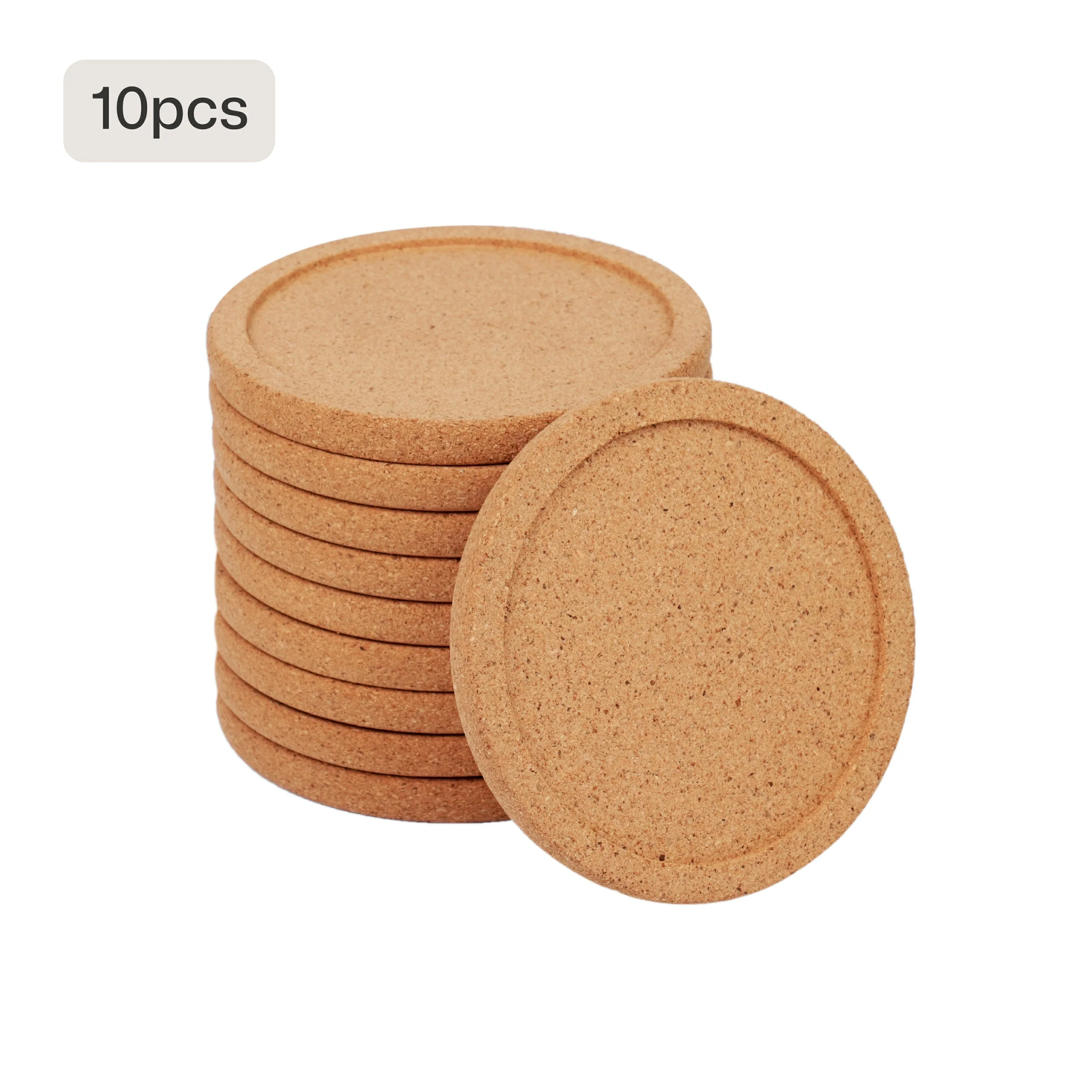 DIY Round Cork Coasters for Drinks