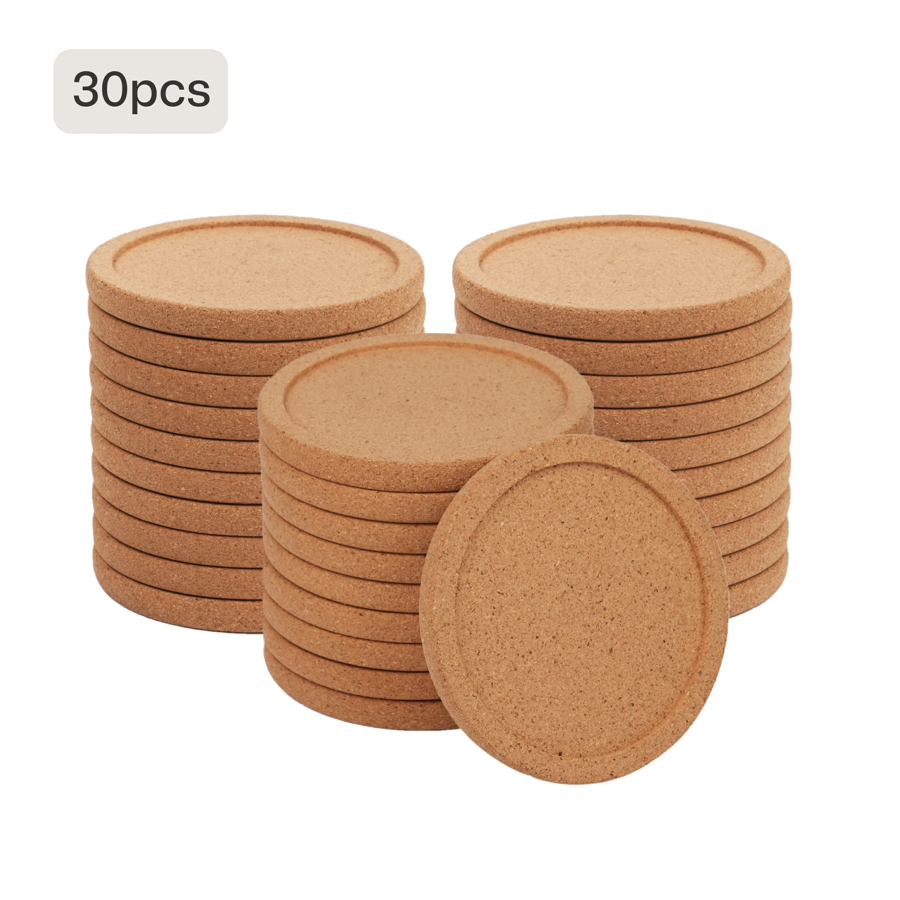 DIY Round Cork Coasters for Drinks