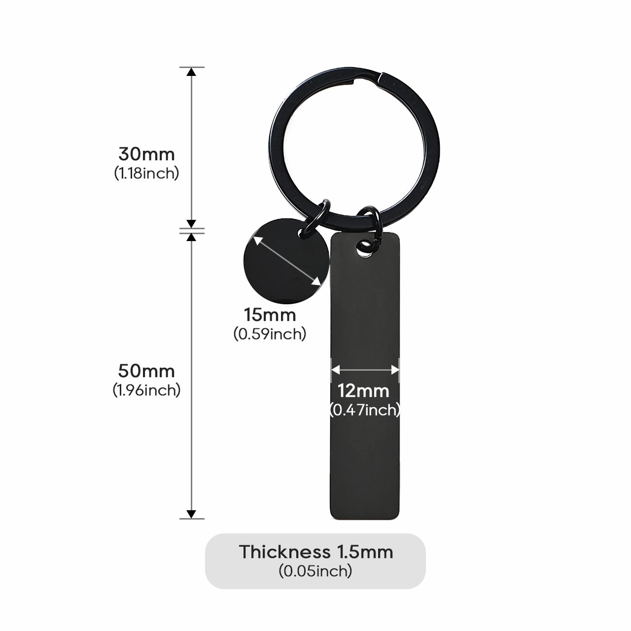 Laser Material Of Stainless Steel Keychain (10pcs) for Laser Engraving