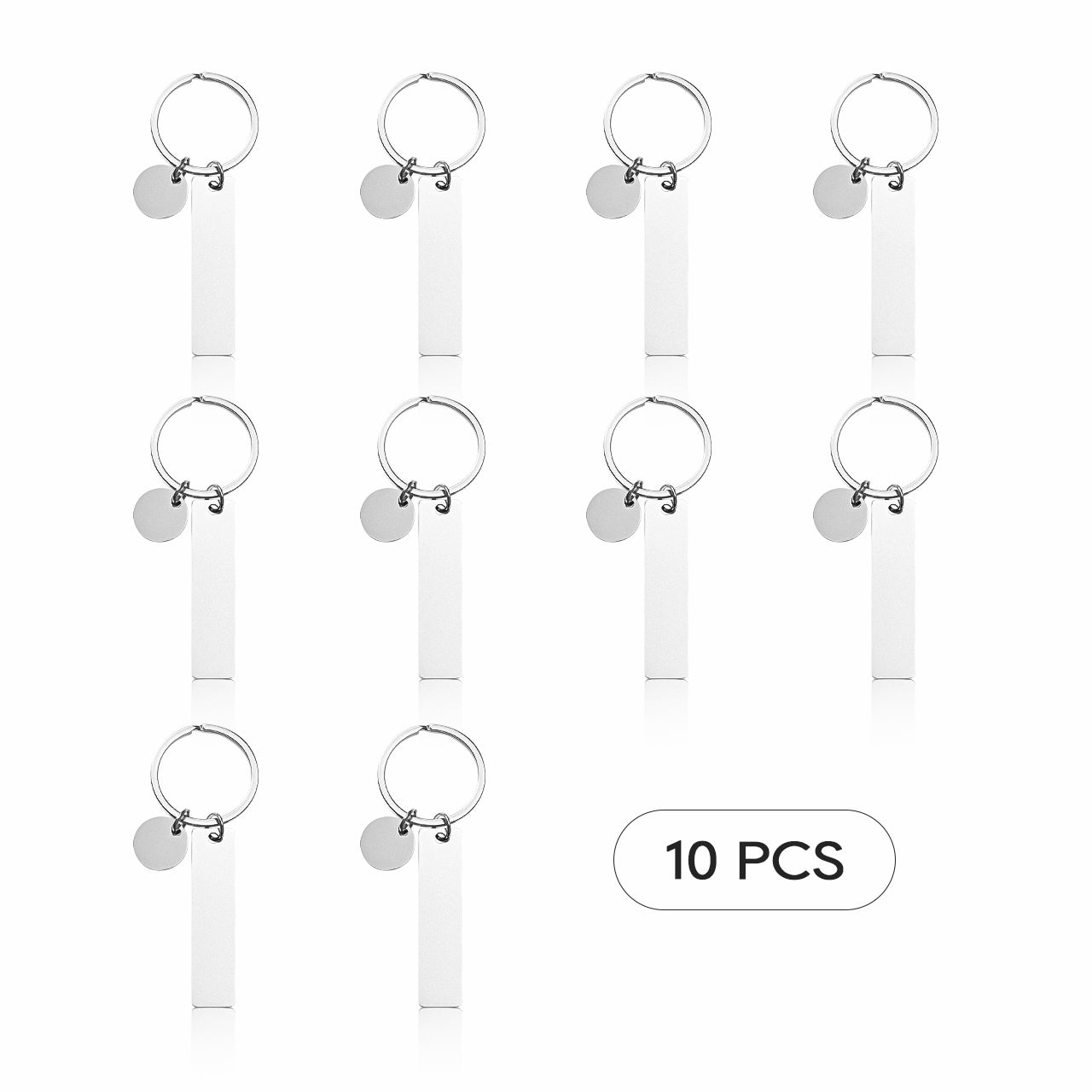 Laser Material Of Stainless Steel Keychain (10pcs) for Laser Engraving