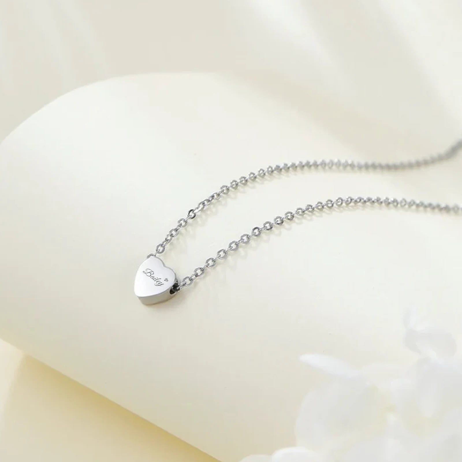 Stainless Steel Heart Necklace (6pcs) for Laser Engraving